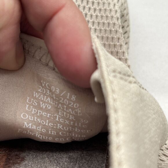 Olukai Waialua Lace Drop-In-Heel Sneaker Shoe Womens Size 9 Ivory Comfort Casual - Picture 6 of 14